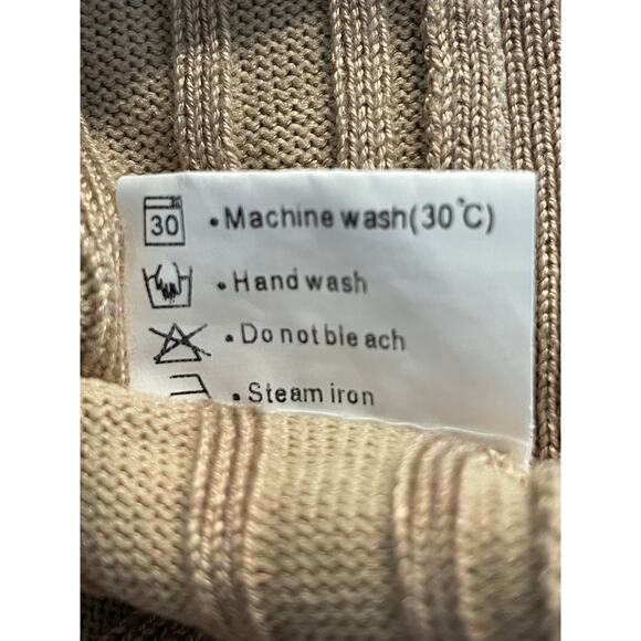 Jollycode XL Batwing Khaki V neck ribbed stretch sweater XL - Picture 3 of 11